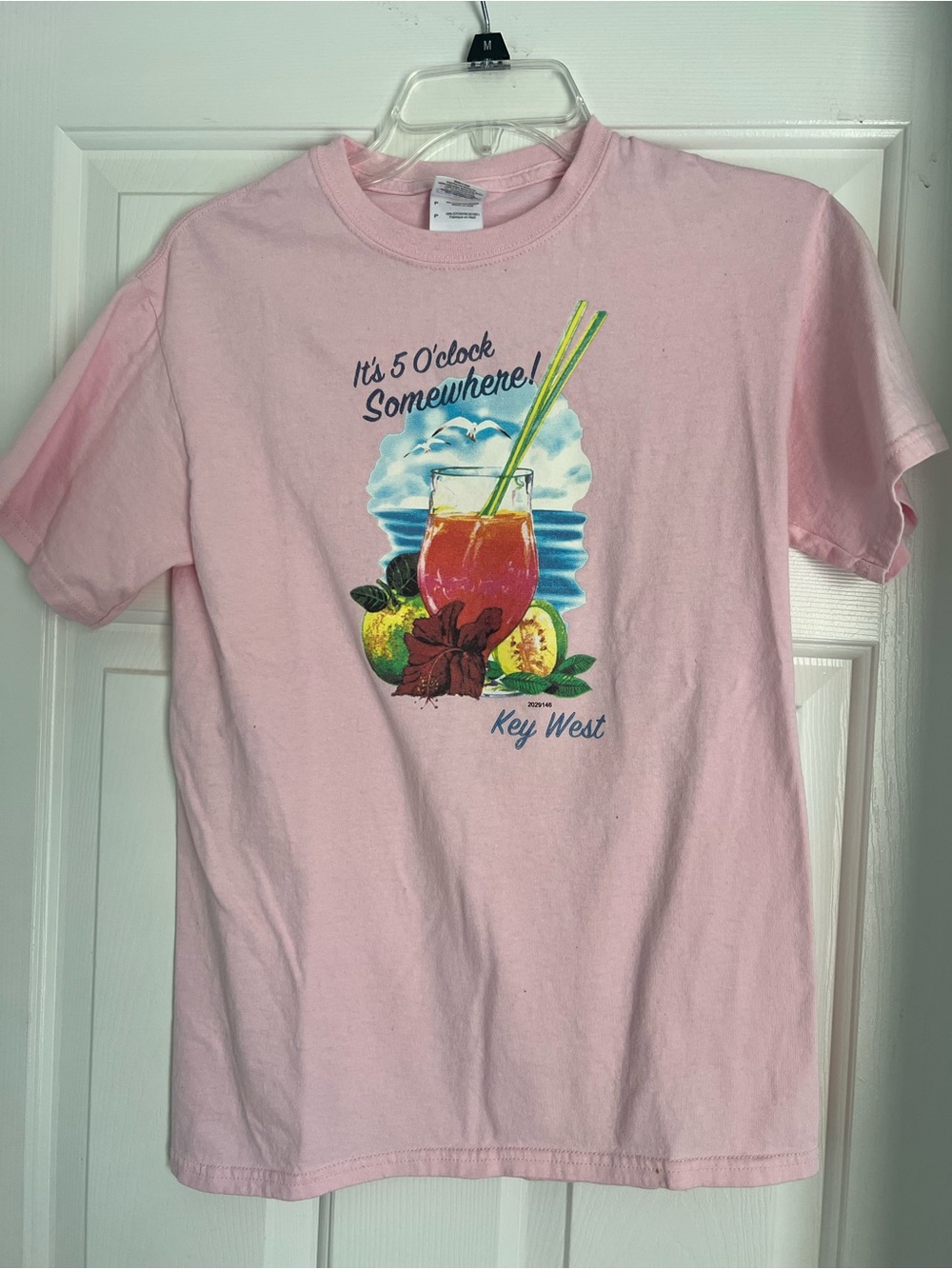 Key West “It’s 5 O’Clock Somewhere” Pink Graphic T-Shirt Small